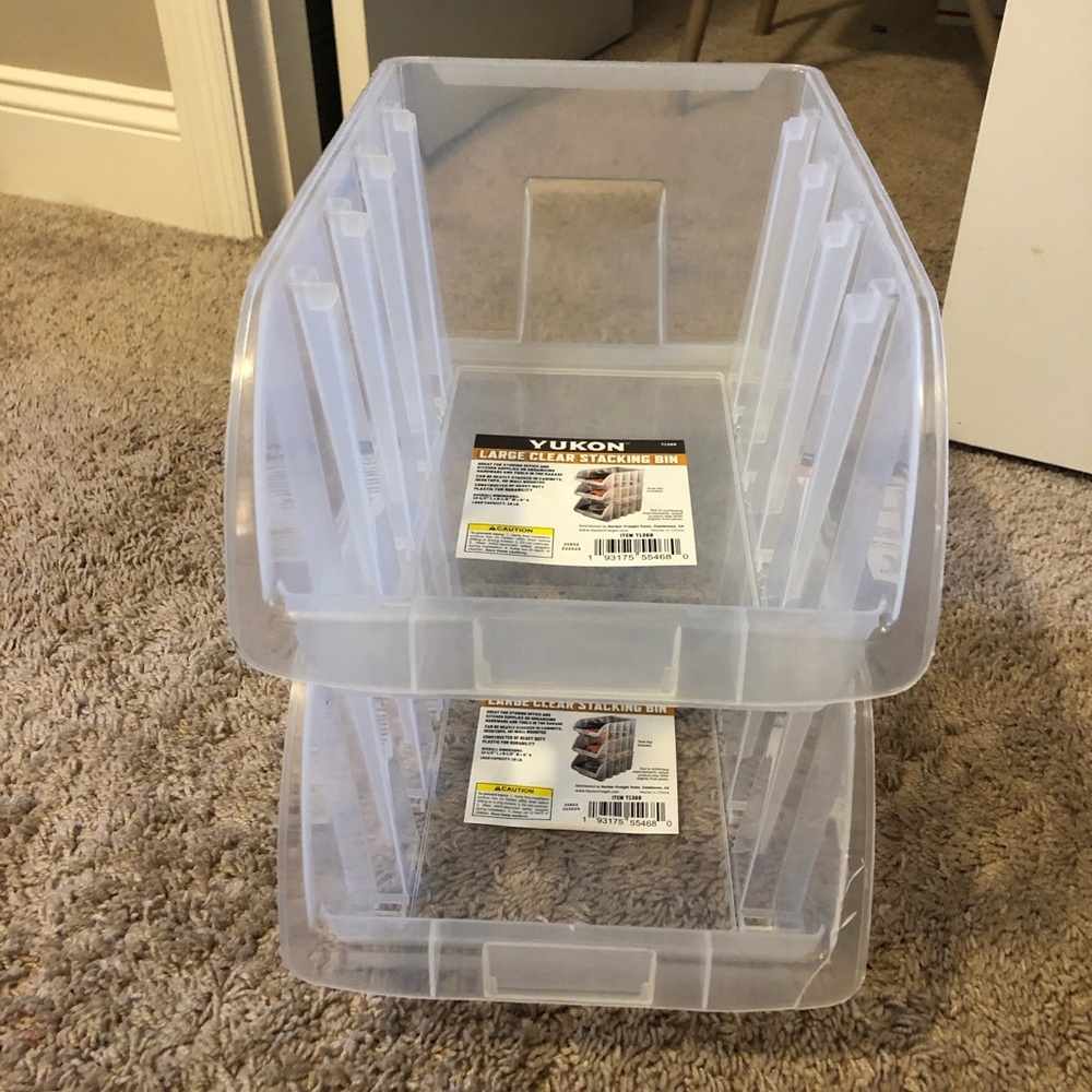 Clear Stackable Storage Bins